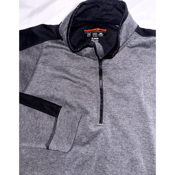 HAWKE & CO. Pro Series Quarter Zip Pullover Sportswear Grey Heather Men's XL - Picture 2 of 3
